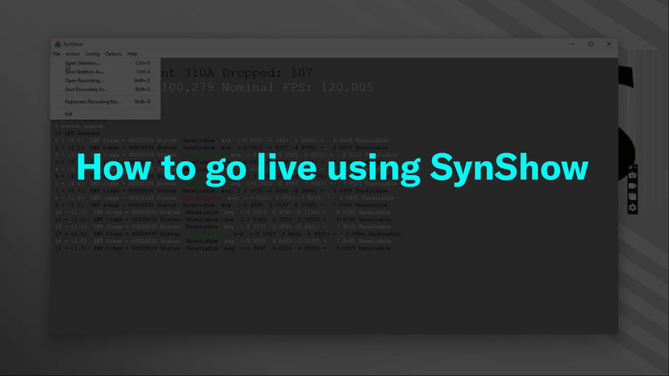 How to go live with SynShow
